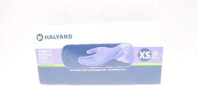 Halyard 55090 Purple Nitrile-Extra Powder-Free Exam Gloves,Size XS (x)-Box of 50